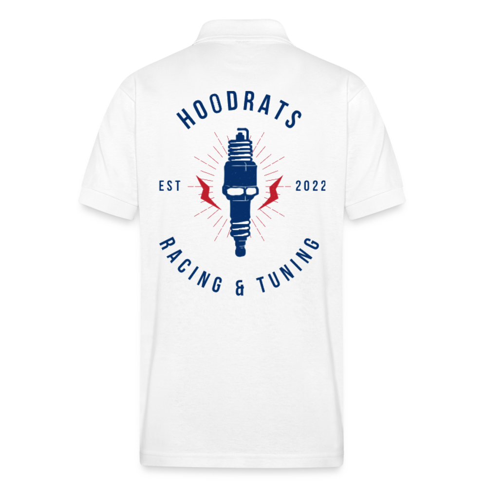 Spark Logo Jersey Polo - white