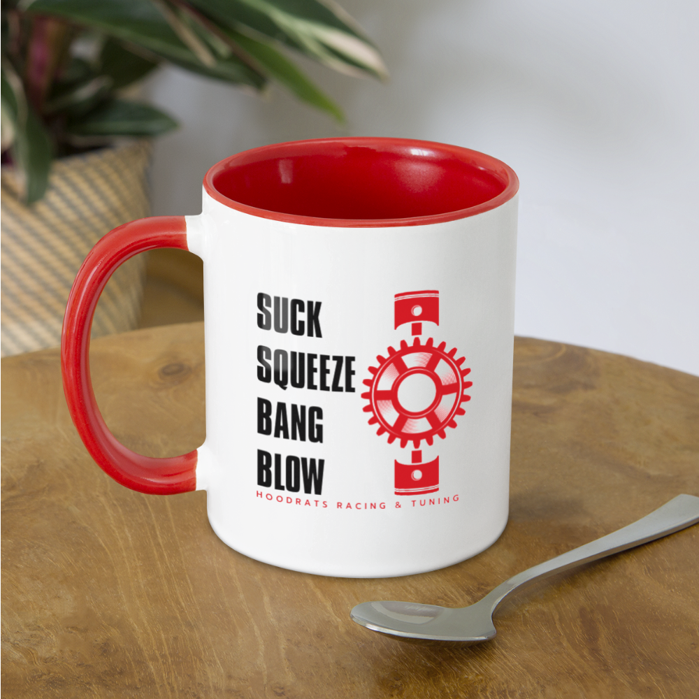 Engine Phrase Coffee Mug - white/red
