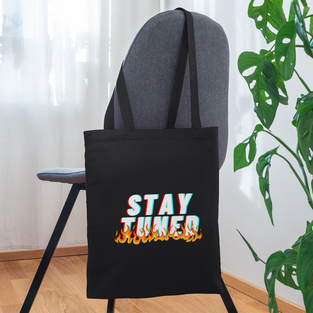 Stay Tuned Tote Bag - black