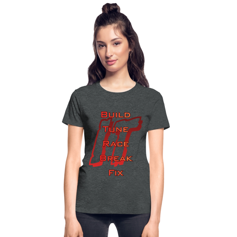 Ladies Repeat T-Shirt - deep heather