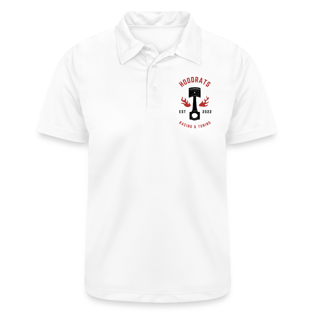 Inverted Logo White Polo - white