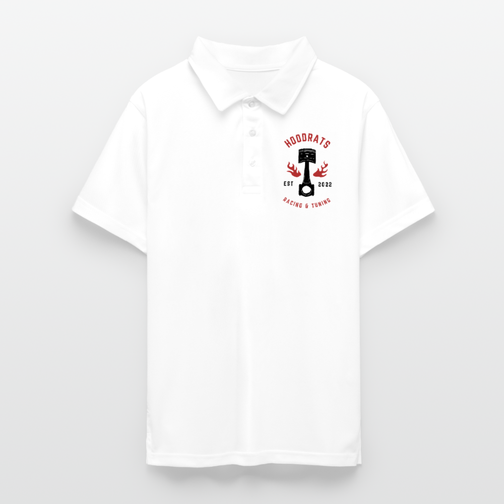 Inverted Logo White Polo - white