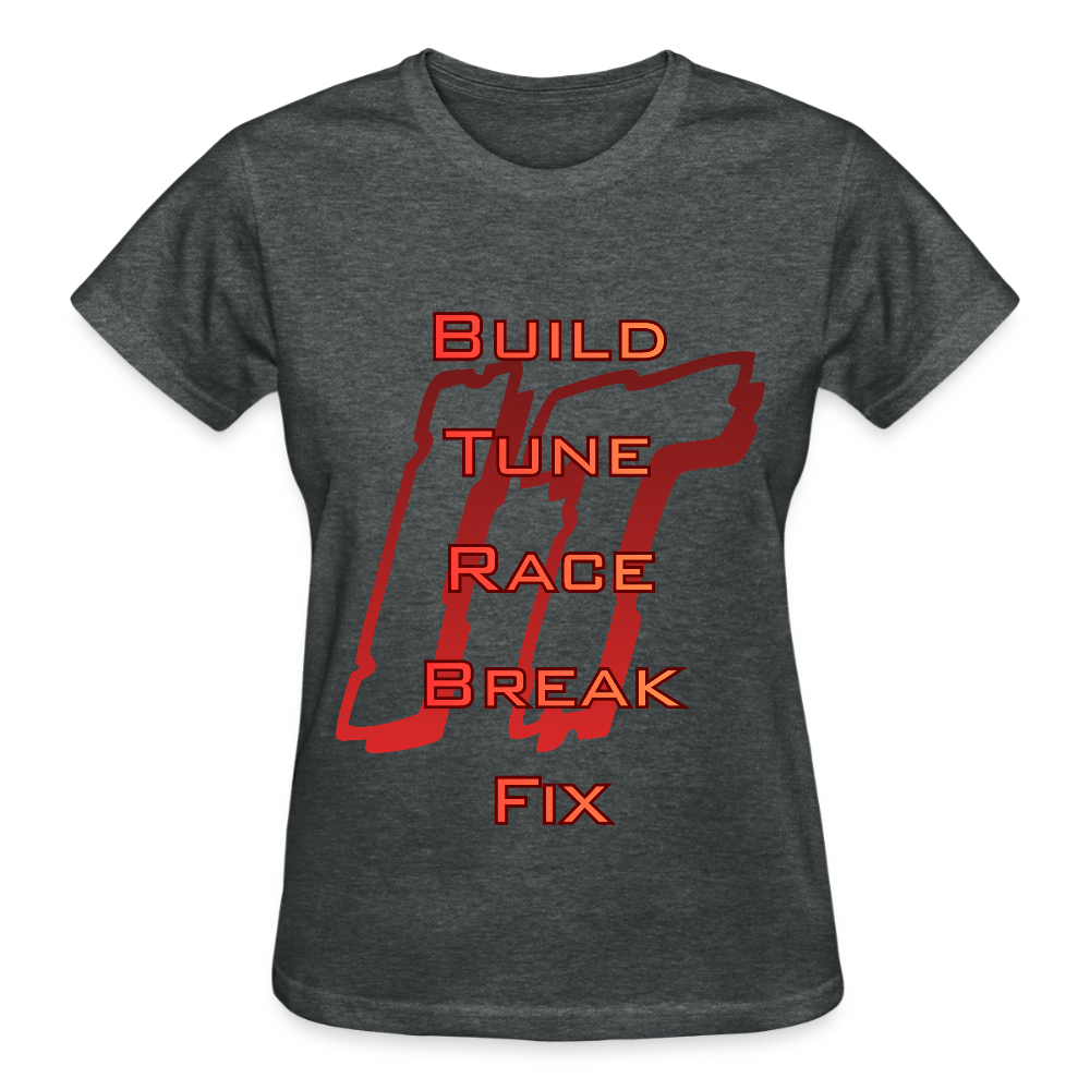 Ladies Repeat T-Shirt - deep heather