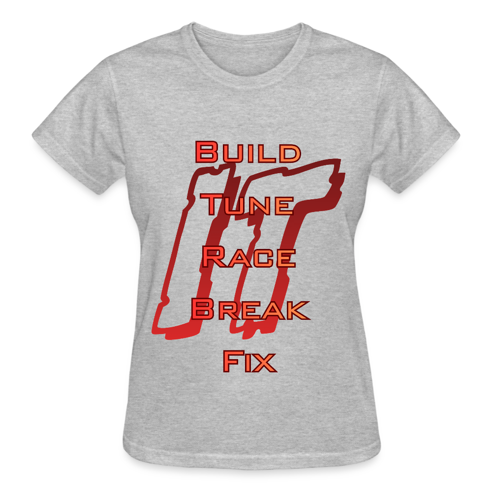 Ladies Repeat T-Shirt - heather gray