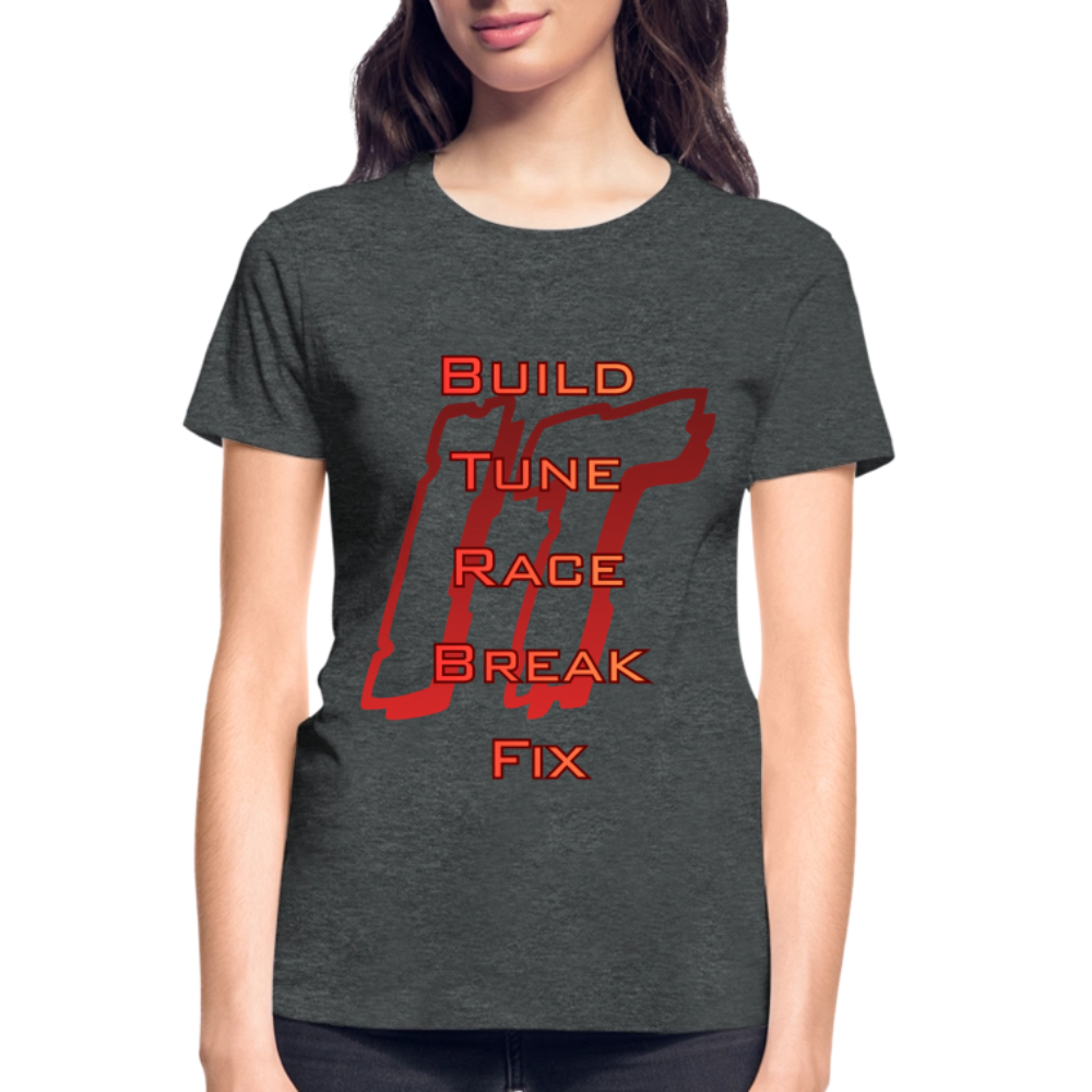 Ladies Repeat T-Shirt - deep heather