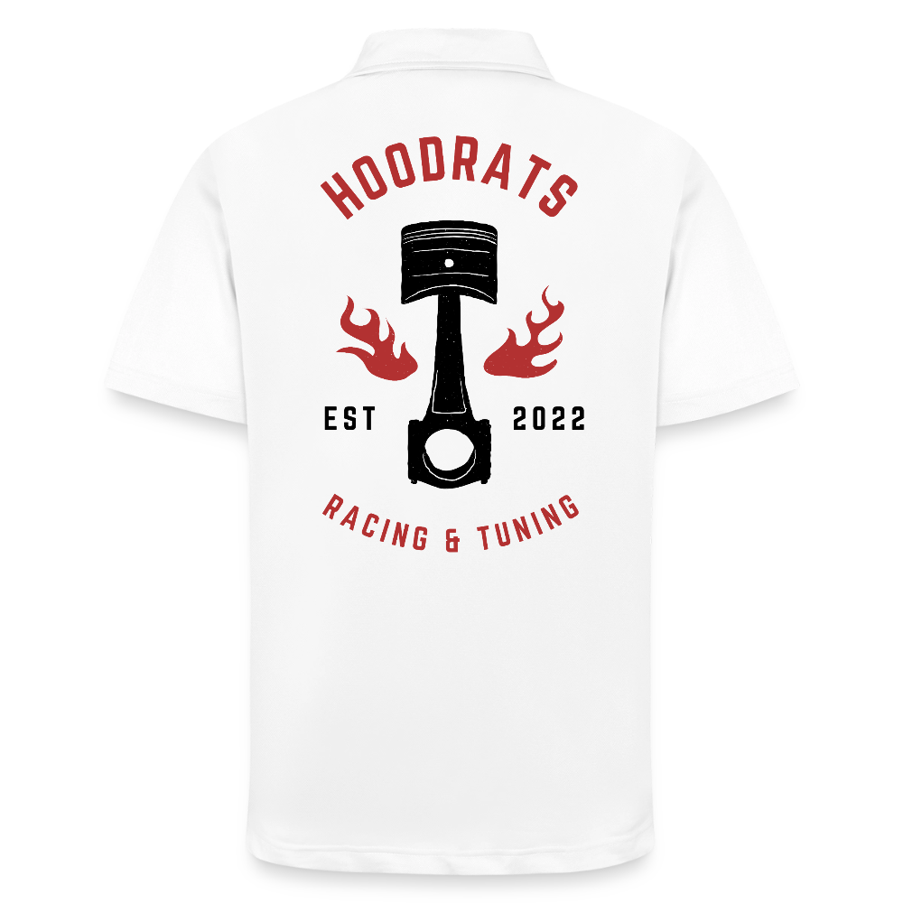 Inverted Logo White Polo - white
