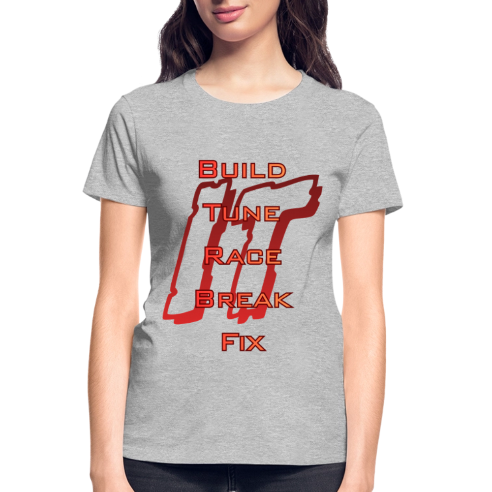 Ladies Repeat T-Shirt - heather gray