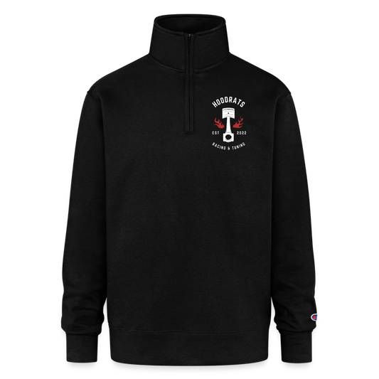 Classic Logo 1/4 Zip Pullover Sweatshirt - black