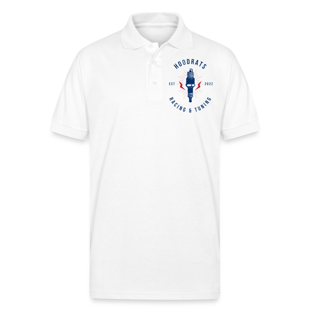 Spark Logo Jersey Polo - white