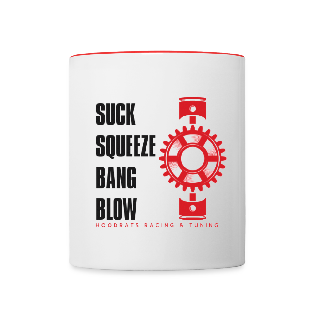 Engine Phrase Coffee Mug - white/red