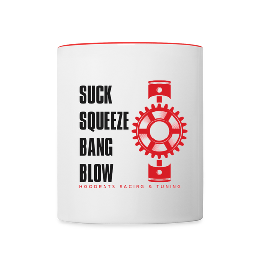 Engine Phrase Coffee Mug - white/red