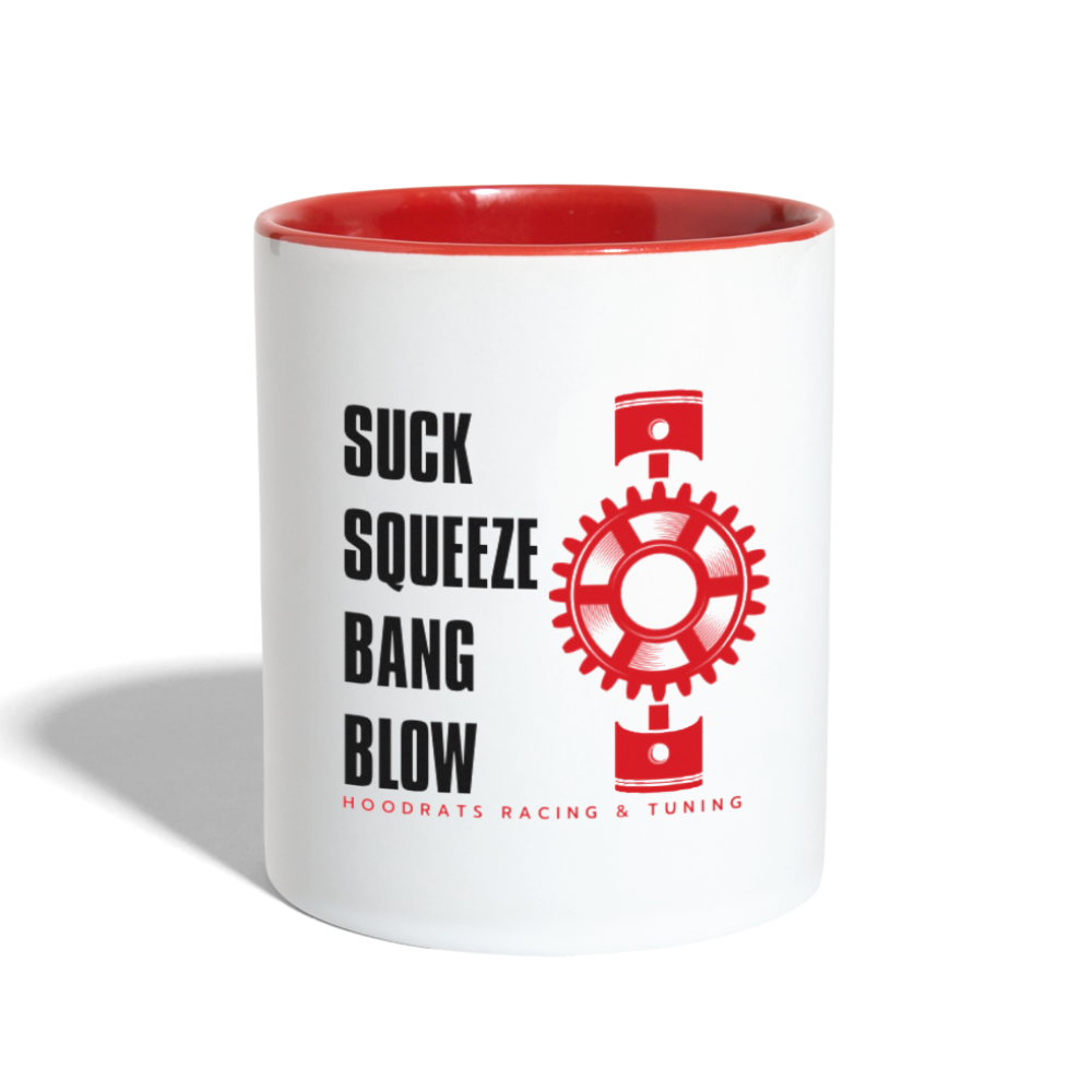 Engine Phrase Coffee Mug - white/red