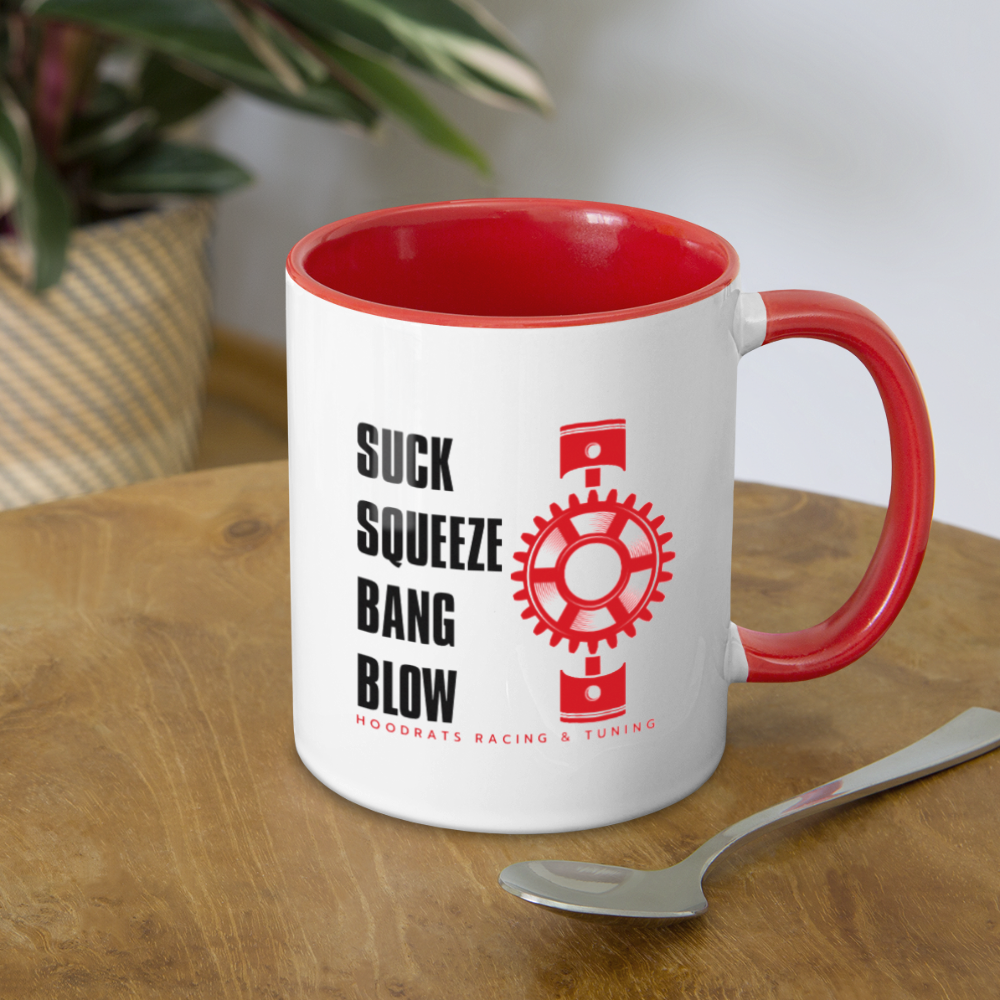Engine Phrase Coffee Mug - white/red