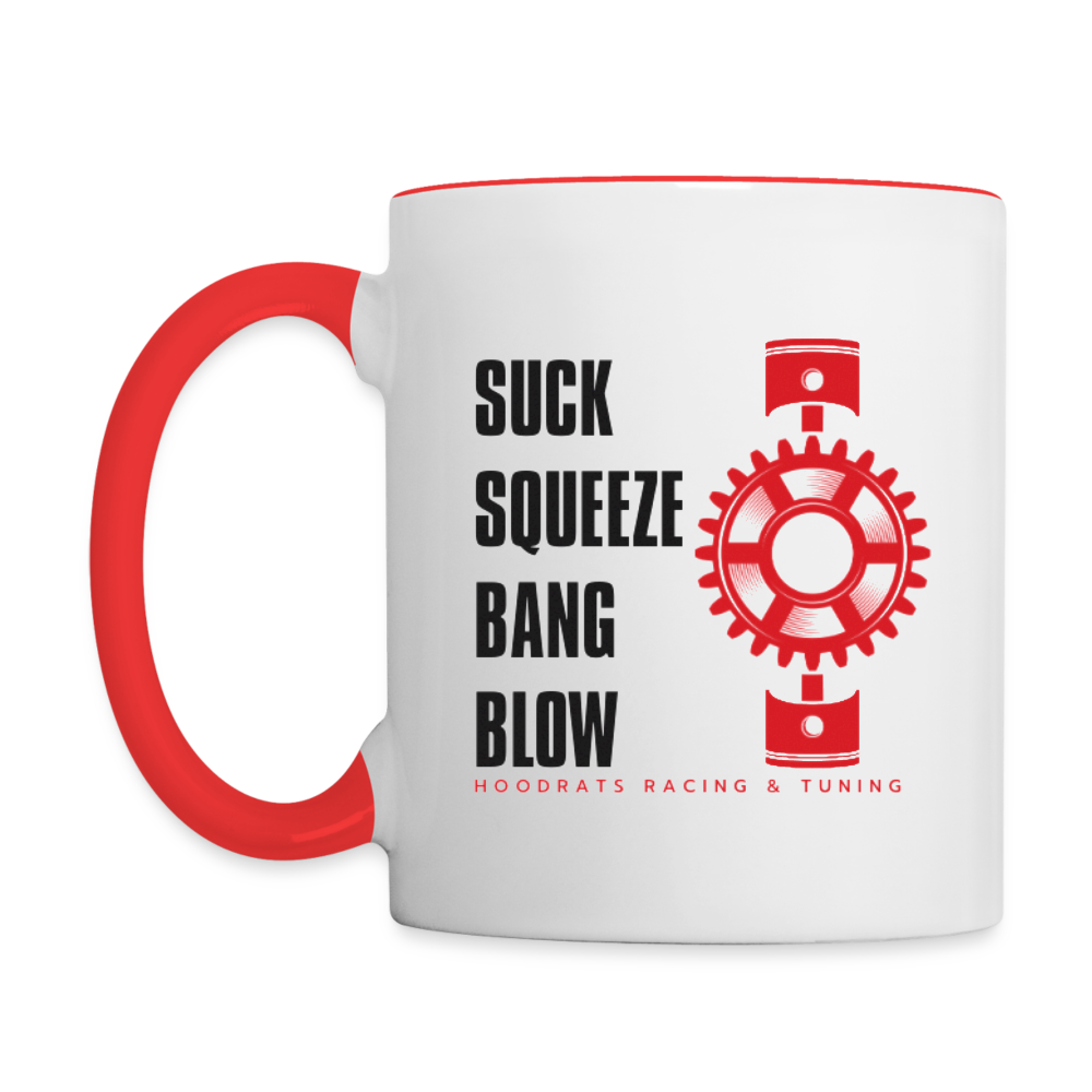 Engine Phrase Coffee Mug - white/red