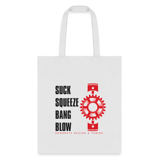 Engine Phrase Tote Bag - white