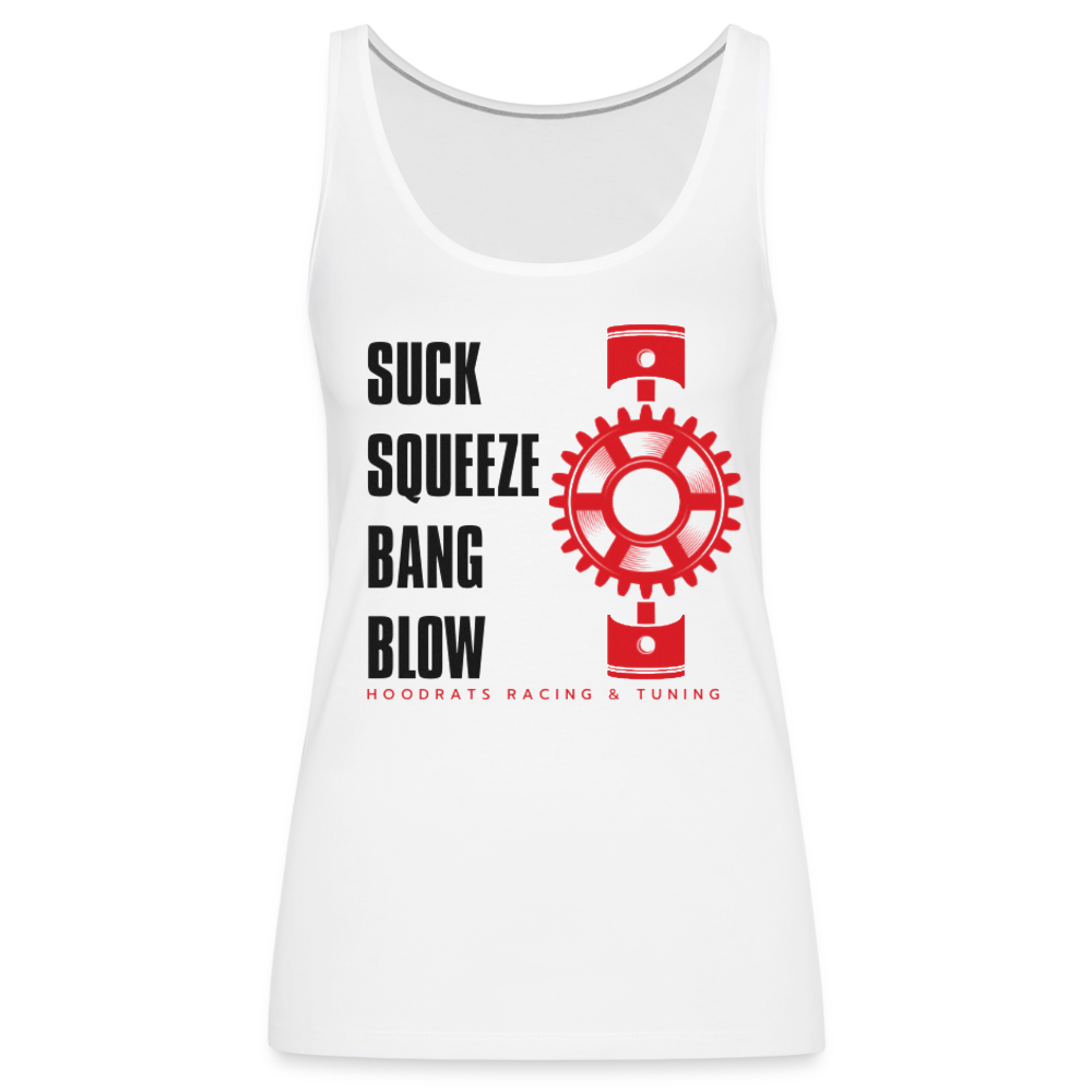 Engine Phrase Feminine Tank Top - white