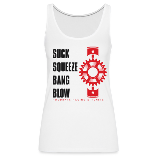 Engine Phrase Feminine Tank Top - white