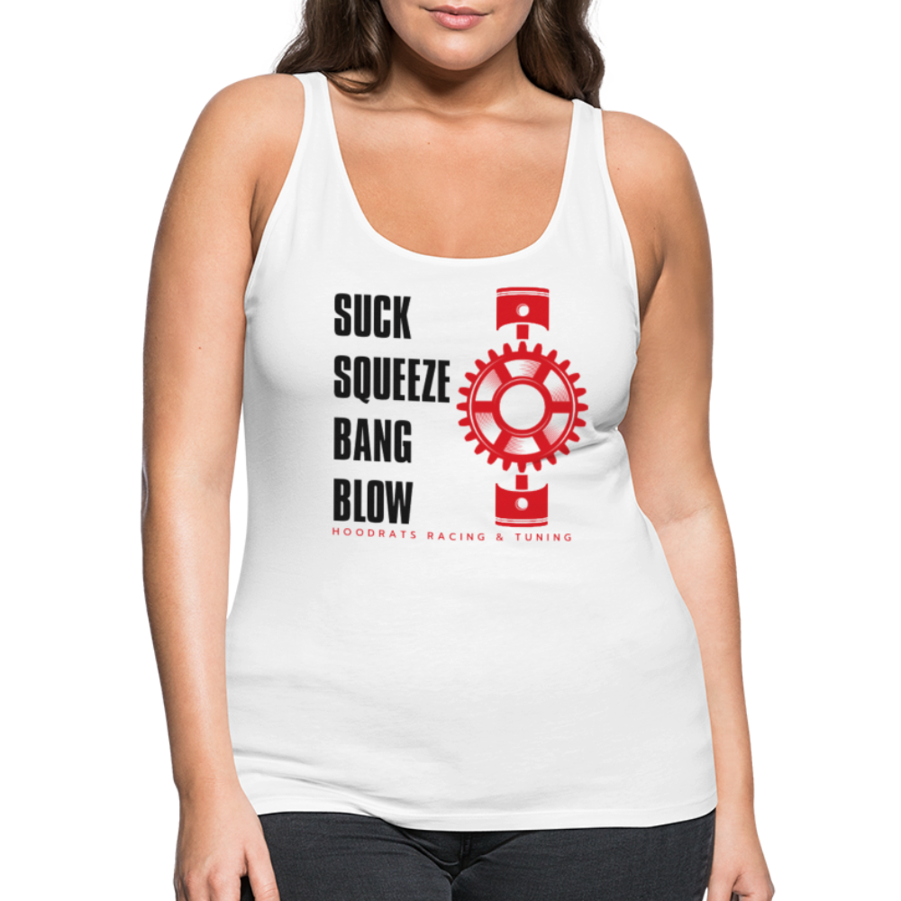 Engine Phrase Feminine Tank Top - white