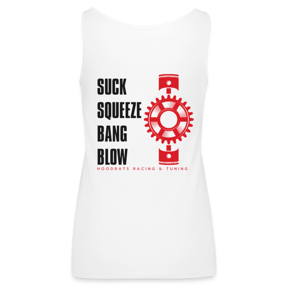 Engine Phrase Feminine Tank Top - white