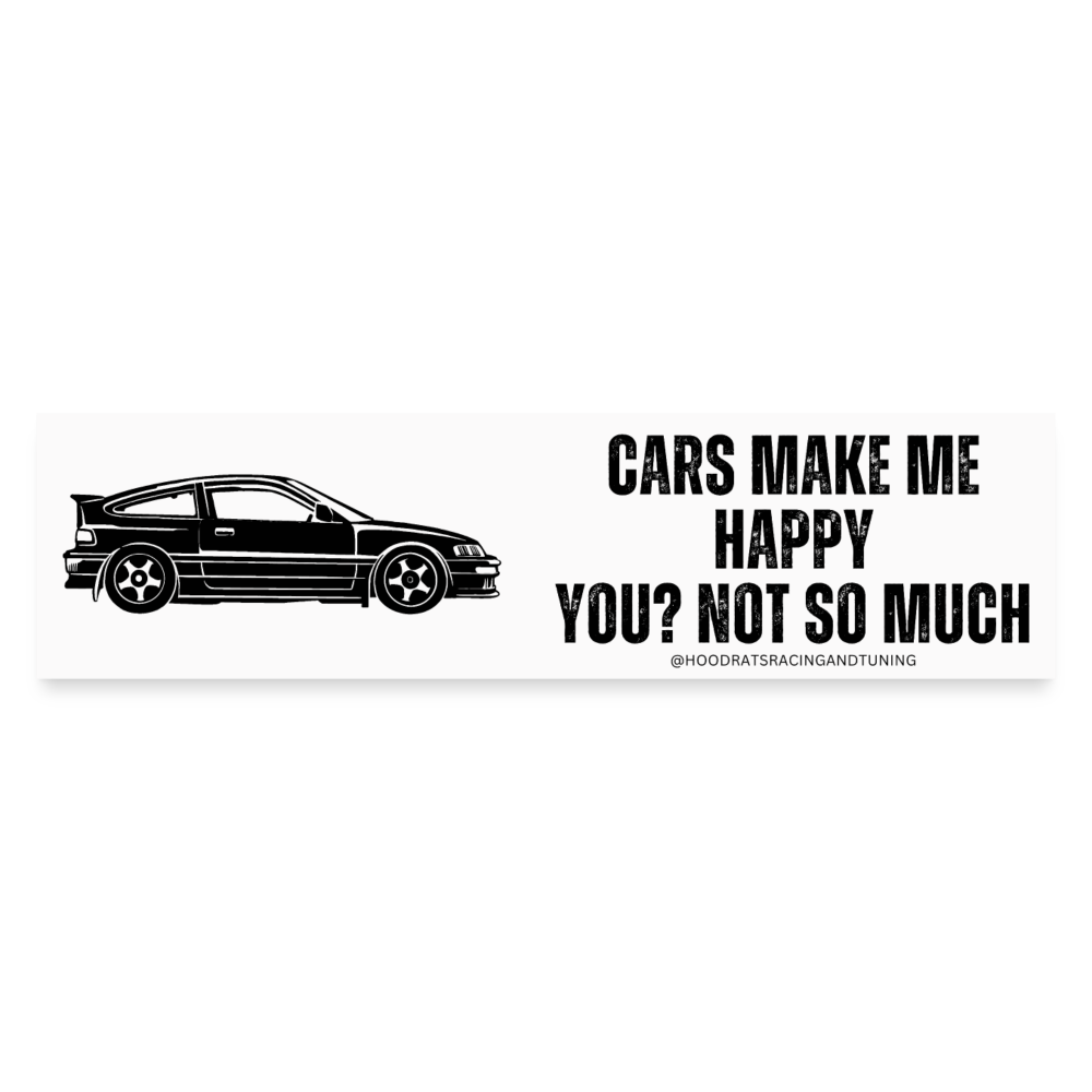 Happiness Bumper Sticker - white matte