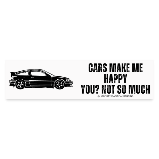 Happiness Bumper Sticker - white matte