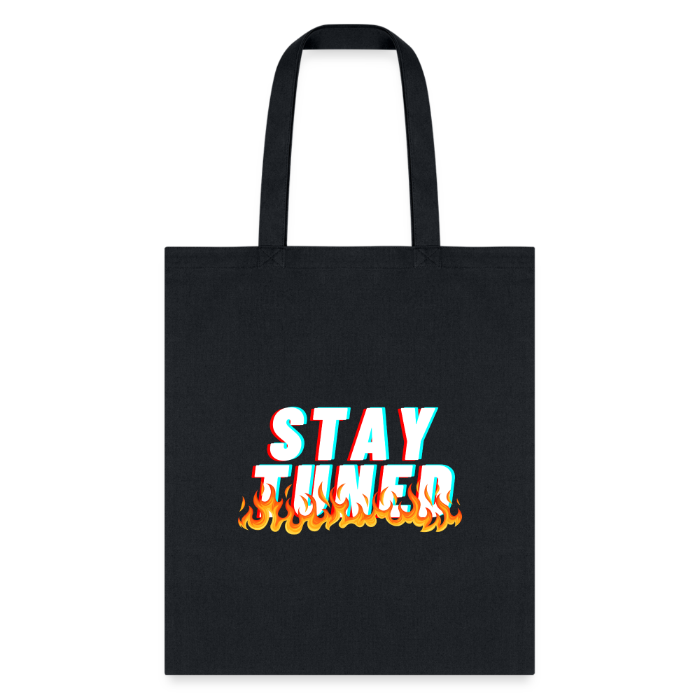 Stay Tuned Tote Bag - black