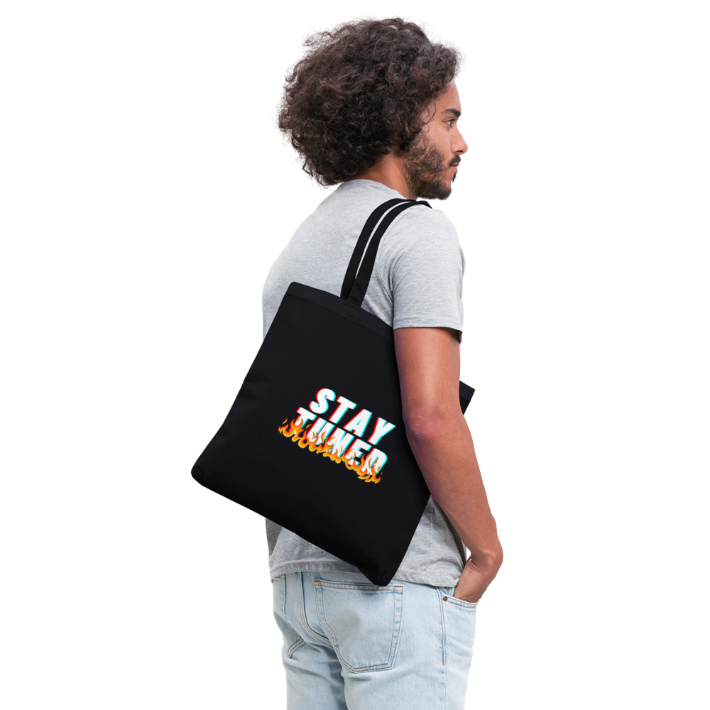 Stay Tuned Tote Bag - black