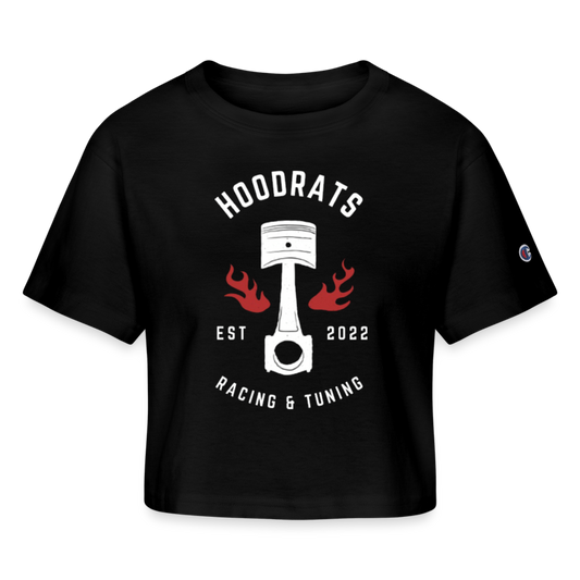 Classic Logo Champion Cropped T-Shirt - black