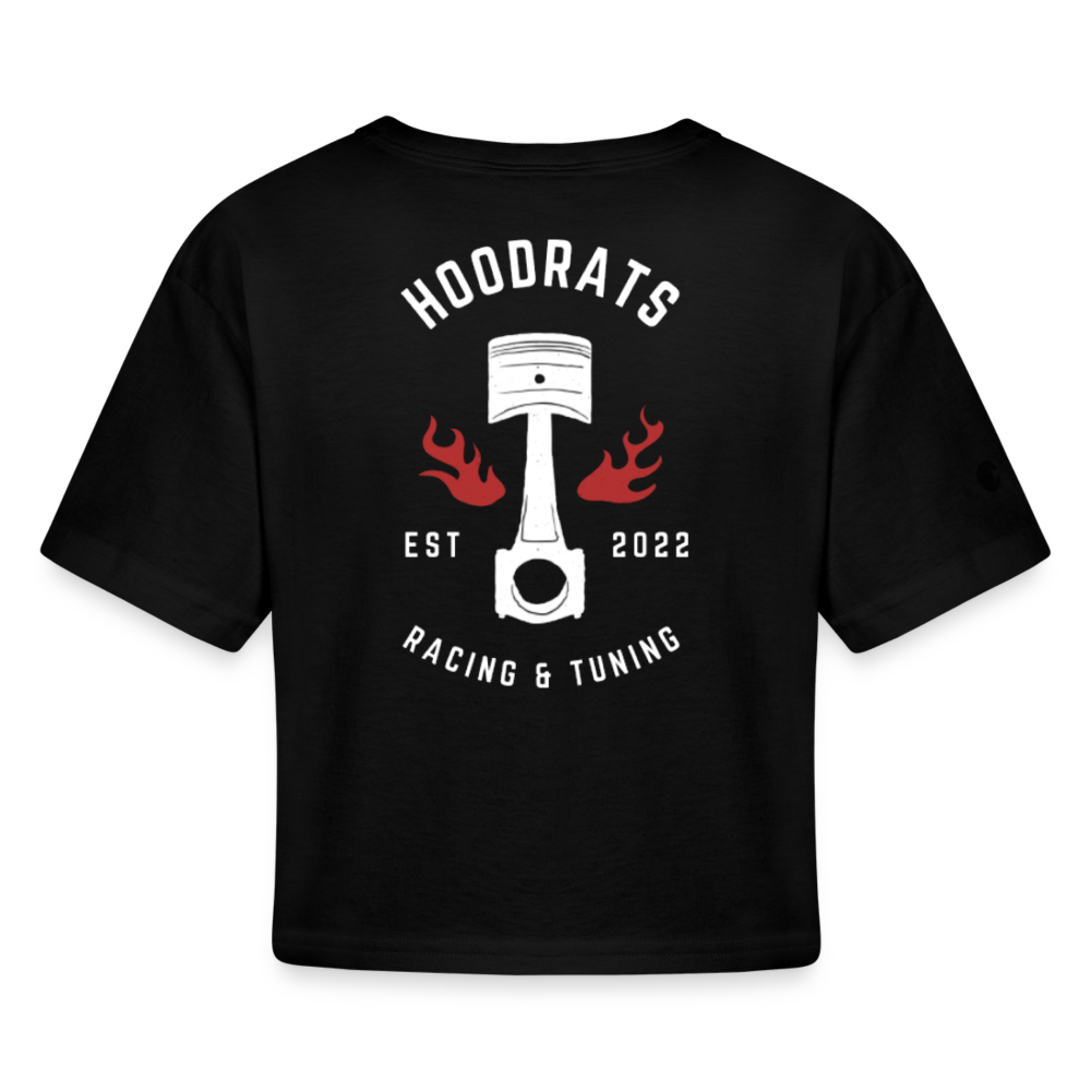 Classic Logo Champion Cropped T-Shirt - black