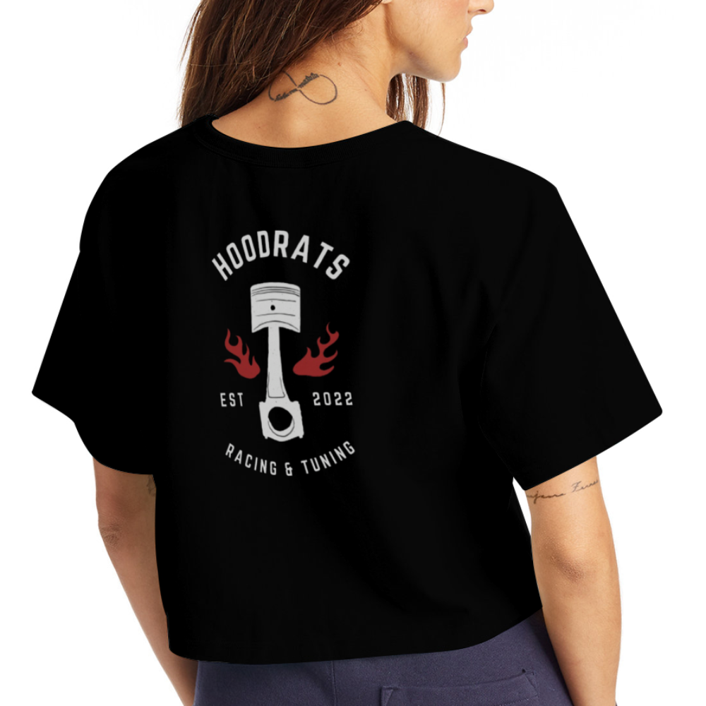 Classic Logo Champion Cropped T-Shirt - black