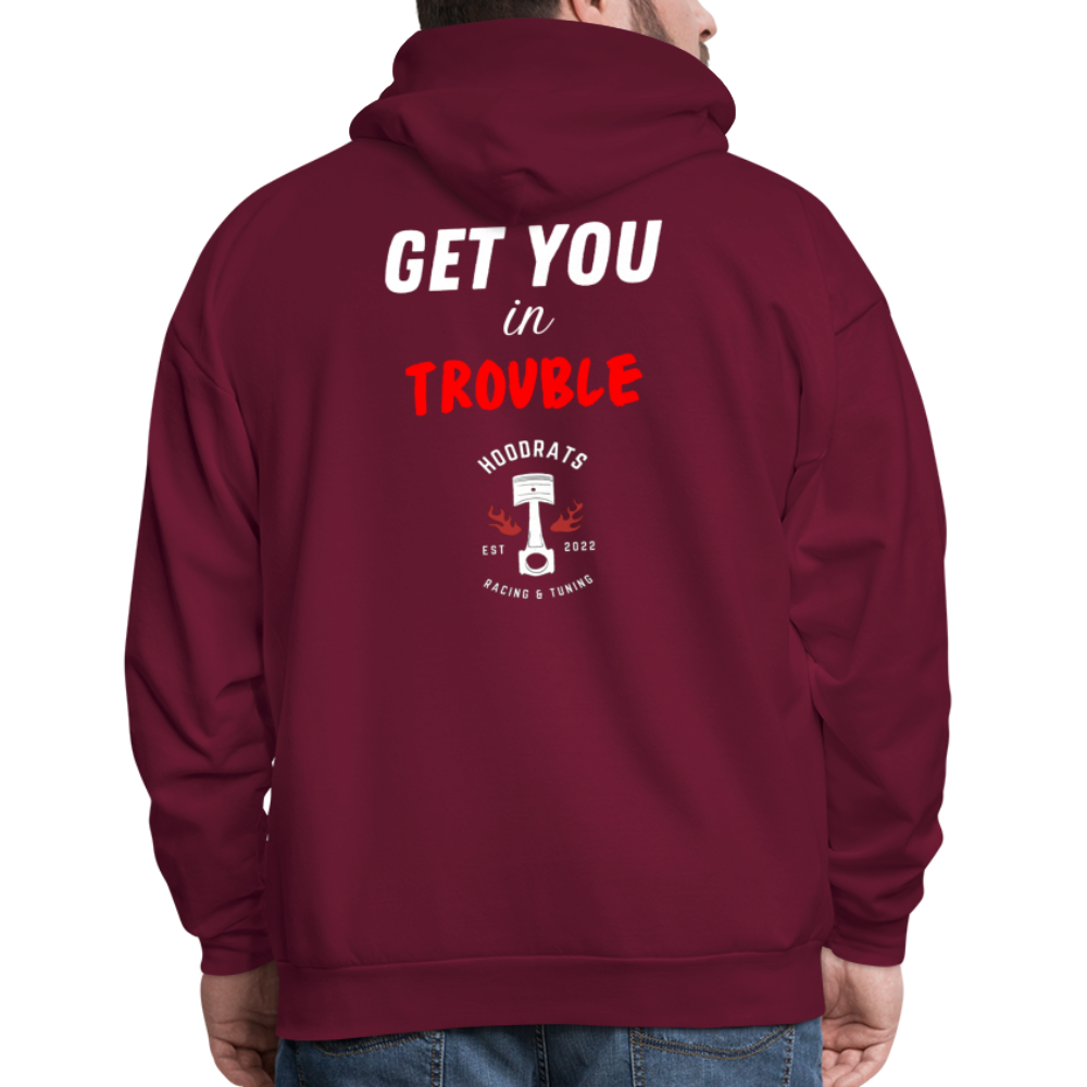 Trouble Hoodie - burgundy