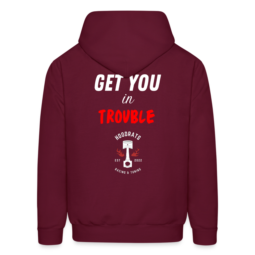 Trouble Hoodie - burgundy
