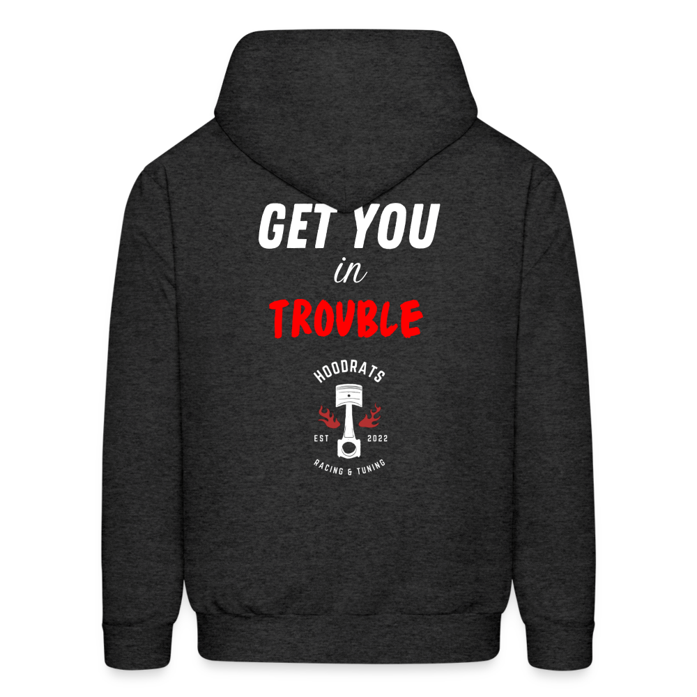 Trouble Hoodie - charcoal grey