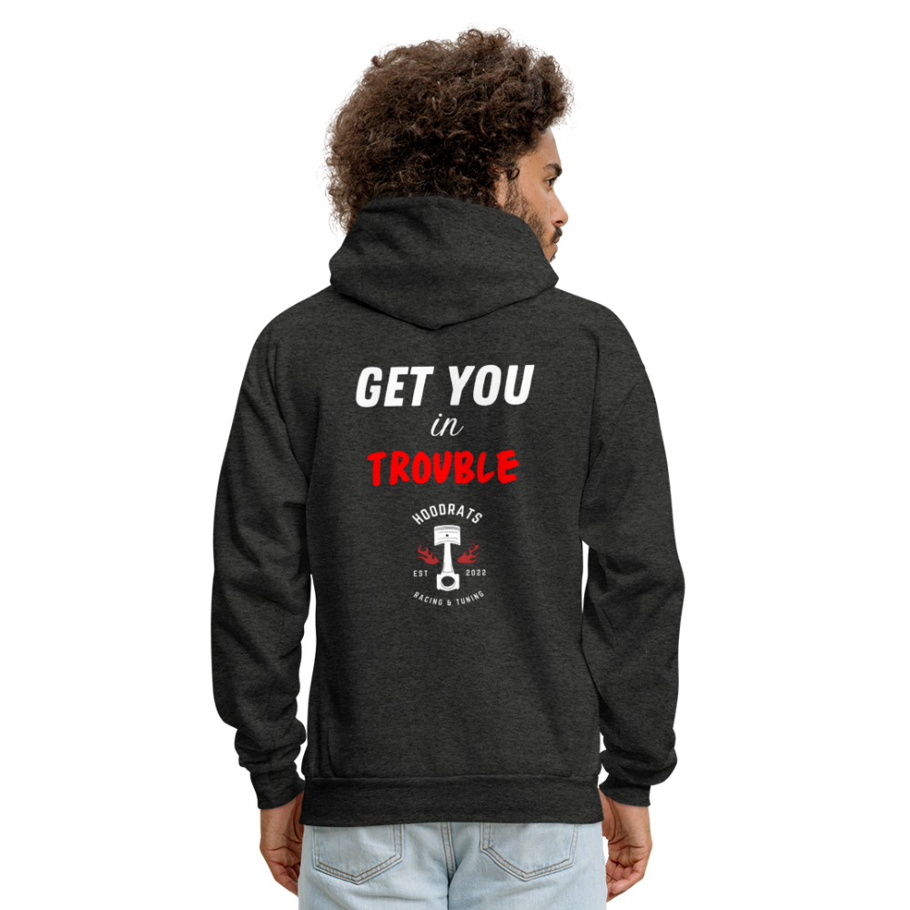 Trouble Hoodie - charcoal grey
