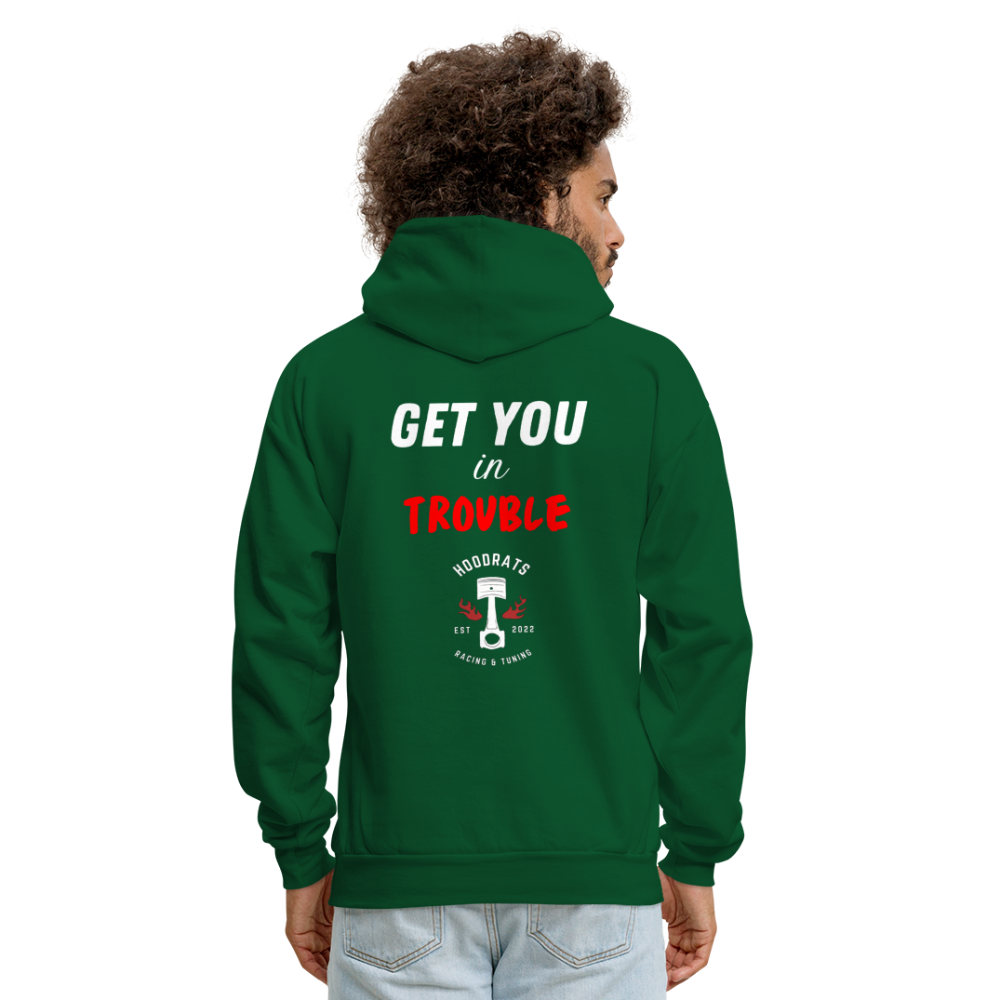 Trouble Hoodie - forest green