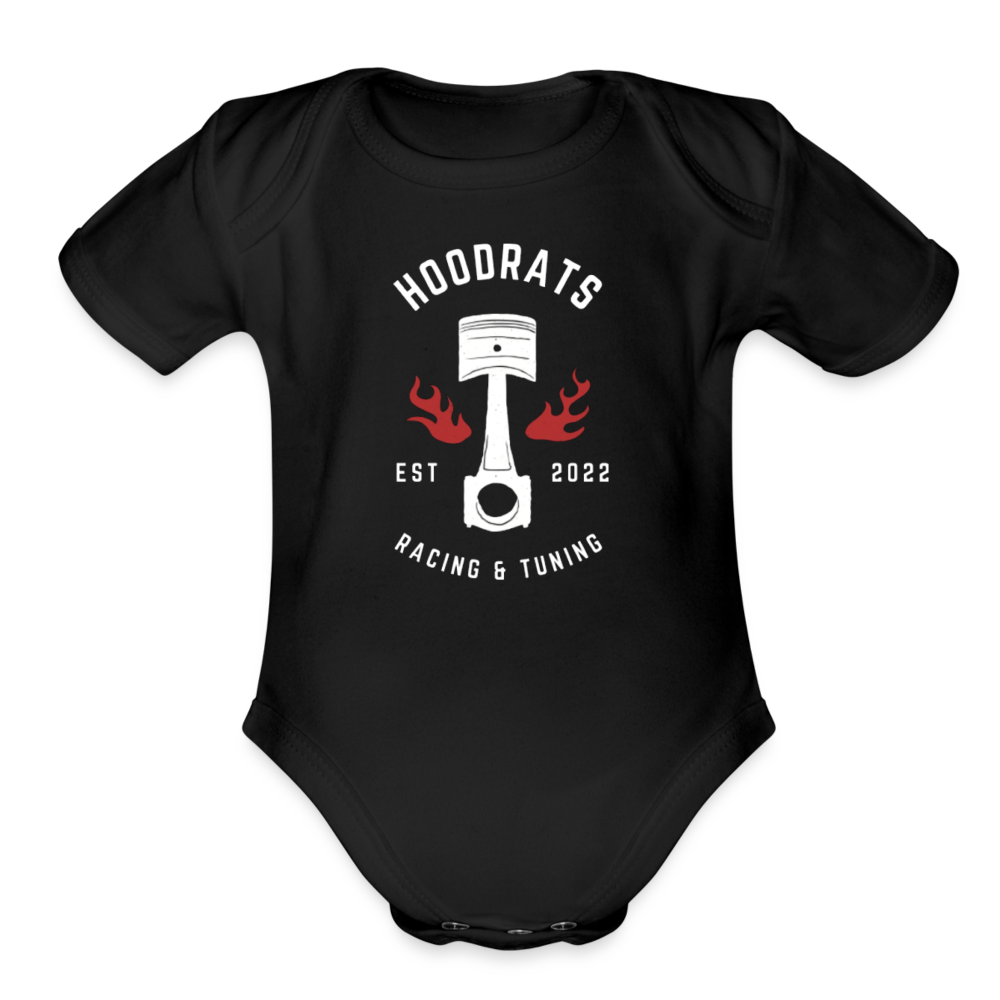 Classic Short Sleeve Baby Bodysuit - black