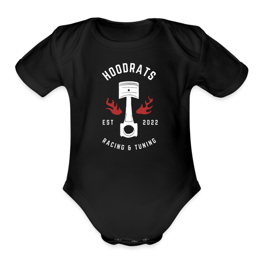 Classic Short Sleeve Baby Bodysuit - black